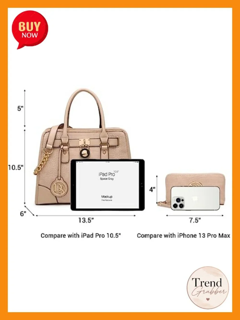Vegan Leather Satchel 2-Piece Set with Tassel and Chain Strap